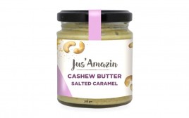 Jus' Amazin Cashew Butter, Salted Caramel   Glass Jar  200 grams